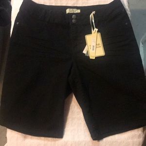 Black jean shorts